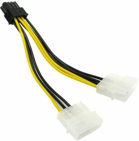 img 4 attached to Разветвитель Cablexpert PCI-Е (8pin) - 2хMolex (CC-PSU-81), 0.15 м, черный/желтый