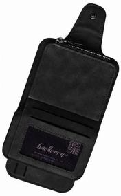 img 3 attached to Baellerry Forever Mini Suede Wallet, Black