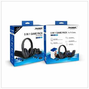 img 4 attached to 🎮 Добавьте качество к вашему опыту PlayStation 4 с набором игр Dobe 5 в 1 (TP4-18101) черного цвета.