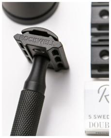 img 4 attached to Rockwell Razors 6S T-Shape Razor, stainless steel, matte black, 5 replacement blades