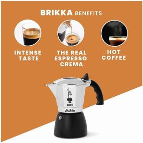 img 2 attached to Geyser coffee maker Bialetti New Brikka, 90 ml, silver/black