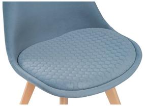 img 3 attached to Chair Woodville Bonuss, solid wood/velor, solid wood, color: light blue