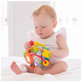 img 4 attached to Прорезыватель-погремушка Playgro Play and Learn Ball разноцветный