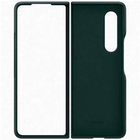 img 4 attached to Case for Samsung Galaxy Z Fold 3 F926 Leather Cover Green EF-VF926LGEGRU