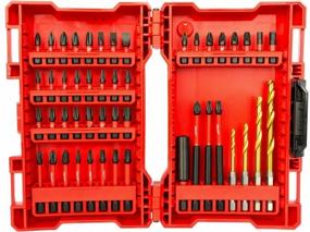 img 1 attached to Milwaukee 4932430906 bit and drill set, 48 pcs, red