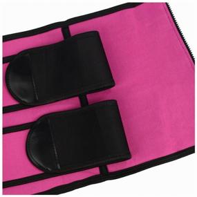 img 4 attached to Neoprene Adjusting Exercise Corset Waist Training Fitness Slimming Belt, Pink XXXL