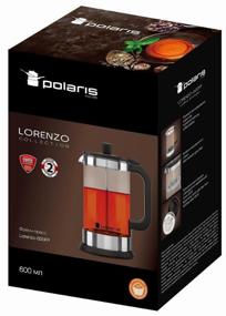 img 1 attached to 🔥 Polaris Lorenzo-600FP French Press: 600ml Black/Silver - Superior Brewing Experience