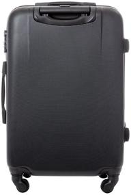img 4 attached to Bonle Suitcase, Premium ABS, Black, Size M, 65 cm, 62 L