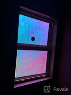 img 1 attached to Coavas Rainbow Window Film Privacy: Holographic Decorative Stained Frosted Glass Window Stickers Bathroom Prism Window Clings Removable Opaque Static Cling Non-Adhesive Door Covering 17.5 X 78.7Inch review by Kasey Plante
