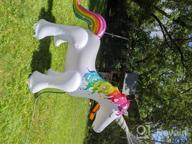 картинка 1 прикреплена к отзыву Gigantic Unicorn Sprinkler For Kids - Jasonwell Inflatable Water Toy For Epic Summer Fun (XXXL) от Chris Pettway