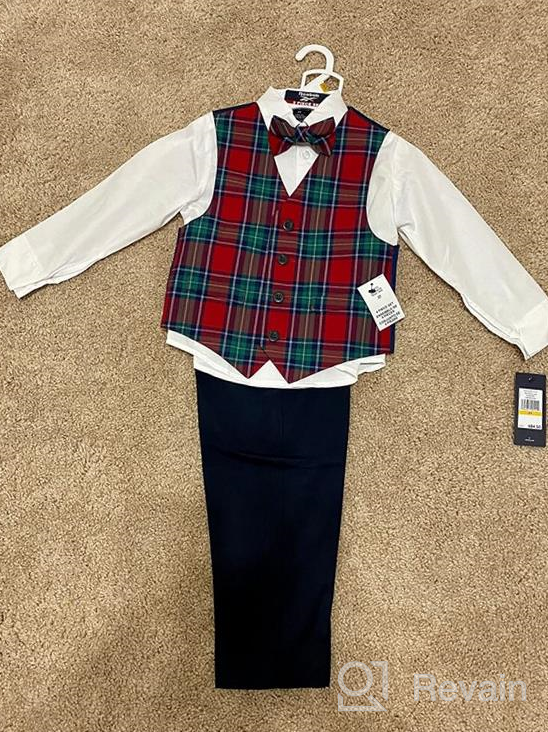 img 1 attached to 👔 Classic Elegance: Tommy Hilfiger 4 Piece Formal Suit Vest for Boys' Clothing review by Percy Haulin