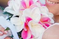 картинка 1 прикреплена к отзыву 🌺 Pack of 10 Lifelike Artificial Plumeria Frangipani Flower Bouquets for Wedding, Home, and Party Decoration - Real Touch, Winterworm (Light Blue) от Michael Hicks