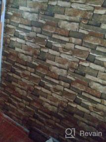 img 8 attached to 17.7In X 32Ft Peel & Stick Wallpaper - Self-Adhesive, Removable Stone Brick Home Decor
