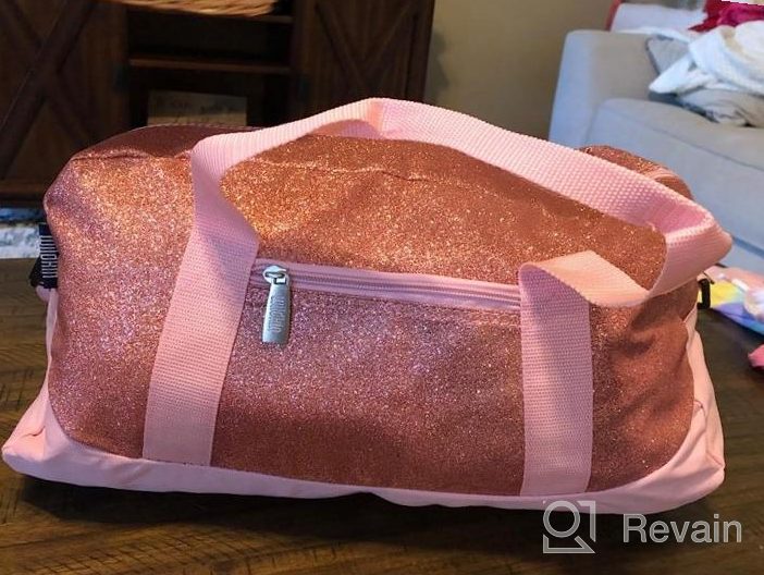 img 1 attached to Wildkin Kids Overnighter Duffel Bag For Boys & Girls, Carry-On Size Travel Bag Perfect For Sleepovers, School Practice And Overnight Trips (Orange Shimmer) review by Erin Lowe