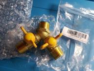 img 1 attached to Joywayus 3/8" ID Hose Barb, Y Shaped Type 1/2" Male Thread Union Intersection/Split Brass Shut Off Ball Valve Fitting review by Patrick Lets