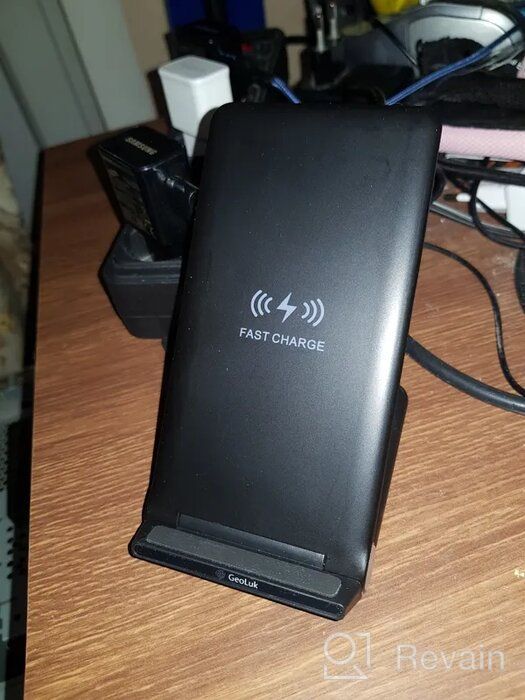 img 2 attached to Quick Wireless Charger GeoLuk Fast Stand 15W Black review by Ha Joon (Kim joon) ᠌