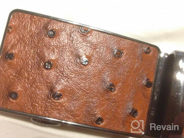 img 1 attached to Exquisite SIMU Ostrich Embossed 🌟 Pattern Automatic Belts: The Perfect Men's Accessory review by Dan Quiceno