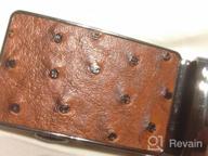img 1 attached to Exquisite SIMU Ostrich Embossed 🌟 Pattern Automatic Belts: The Perfect Men's Accessory review by Dan Quiceno