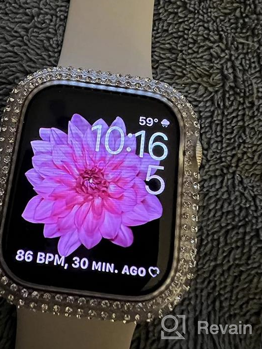 img 1 attached to Surace Compatible With Apple Watch Case 38Mm For Apple Watch Series 6/5/4/3/2/1, Bling Cases With Over 200 Crystal Diamond Protective Cover Bumper For 38Mm 40Mm 42Mm 44Mm (38Mm, Clear) review by Matthew Bahri