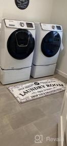 img 5 attached to Benissimo Soft Woven Rugs, 24"X56" Laundry Room Rug, Funny Non Slip Rubber Laundry Mats, Woven, Machine Washable, Runner Floor Mat For Washroom, Bathroom, Kitchen Decor, Laundry Our Home-Laughter
