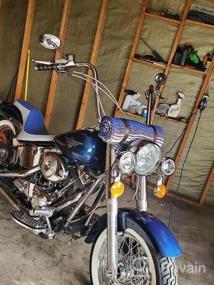 img 5 attached to Обновите свой Harley Davidson: фары ближнего света OXMART для мотоциклов с прожектором, указателями поворота, противотуманными фарами и ангельскими глазками
