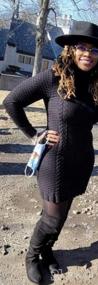 img 6 attached to Stylish And Functional: LaSuiveur Cable Knit Long Sleeve Sweater Dress For Women