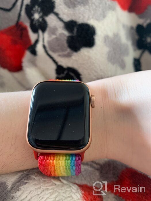 img 1 attached to Renewed Apple Watch Series 5 - 40MM GPS + Cellular in Gold Aluminum Case with Pink Sport Band review by Agata Kozio ᠌