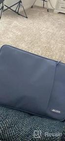 img 5 attached to Розовая сумка для ноутбука MacBook Air и Pro 13 дюймов M2 / M1, A2681, A2337, A2179, A1932, A2338, A2251, A2289, A2159, A1989, A1706, A1708 - вертикальный чехол из полиэстера с карманом от MOSISO