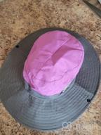 img 1 attached to Women'S Sun Hat Wide Brim Bucket Mesh Boonie Beach Fishing UV Protection Cap review by Chip Palmer