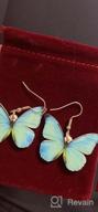 img 1 attached to Bonsny Morpho Menelaus Butterfly Earrings: Stunning Fashion Insect Jewelry for Women and Girls review by Juan Gomez