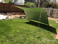img 1 attached to Waterproof Camping Tarp Shelter With Hammock Rain Fly For Fishing, Beach, And Picnic - Lightweight, Durable, Portable, And Compact By Anyoo review by Julio Fernandez