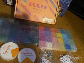 img 6 attached to Get Creative With Quefe'S 38000Pcs 2Mm 12/0 Glass Seed Beads Kit - 48 Colors To Enhance Your Jewelry Making Skills!
