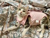 img 1 attached to Surgical Abdominal Wound Recovery For Cats: LIANZIMAU Cat Surgery Suit - Home Indoor Pet Clothing E-Collar Alternative After Surgery review by Chris Destruction