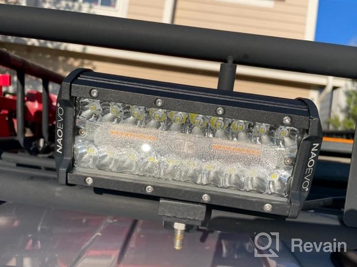 img 1 attached to 2Pcs 120W LED Light Pods Amber White, 6 Modes With Memory Function Spot Flood Strobe Off Road Fog Driving Work Light Bar 12000Lm Waterproof For Truck Boat - NAOEVO 4 review by Adam Vang