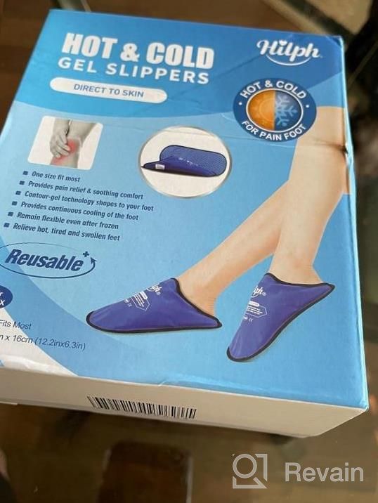 img 1 attached to Instant Relief For Foot Pain With Hilph Foot Ice Pack Slippers - 2 Pack For Neuropathy, Plantar Fasciitis, Diabetes And More! review by William Turner