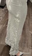 img 1 attached to Velius Women'S Sexy Metallic Sparkly Wide Leg Pants Trousers Clubwear review by Paul Ruberto
