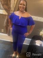 img 1 attached to Chic Off-Shoulder Ruffle High-Waisted Jumpsuit For Women By Verdusa review by Matt Wigfall