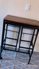 img 6 attached to 🍽️ Улучшите свою кухню с набором Zenvida 3 Piece Pub Table Set: компактная и стильная завтракальная тележка с 2 стульями и передвижным кухонным островом