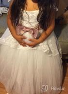 картинка 1 прикреплена к отзыву Элегантно украшенная тюлевая одежда для цветочных девочек с нашитыми рукавами от Michelle Pierce