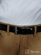 img 1 attached to 👔 Stylish Burnished Leather Belt in Black - Essential Men's Accessory (Size 42) review by Luis Harper