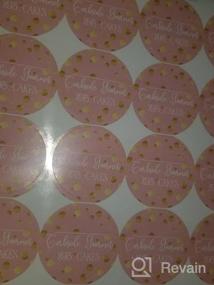 img 5 attached to Персонализированные розовые и золотые наклейки на день рождения - 40 этикеток (1,75 дюйма)