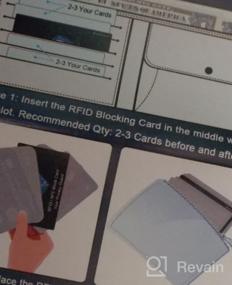 img 5 attached to Блокировщик паспорта дебетовой кредитной карты NFC для мужчин и женщин - Wisdompro 6 Pack RFID Blocking Cards, весь кошелек и кошелек - синий