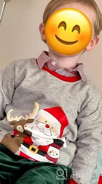 img 1 attached to Toddler Boys Sweatshirts Fashion Long Sleeve Truck Dinosaur Crewneck Kids Tops review by Amy Washington