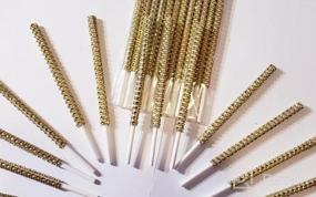 img 5 attached to Add Glamour To Your Party With Rhinestone Bling Paper Sticks In Gold For Lollipop Cake Pop Apple Candy Buffet Treat Party Favor - Pack Of 72
