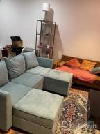 img 1 attached to Modern Bluish Grey U-Shaped Sectional Sofa With Reversible Chaise And Ottoman By HONBAY review by Jyothish Pillai