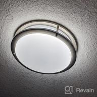 img 1 attached to Versatile And Energy-Efficient Amico LED Ceiling Light- 2 Pack, Selectable Light Temperature, Brushed Nickel Finish, Dimmable, 1800LM High Brightness review by Brian Batiste