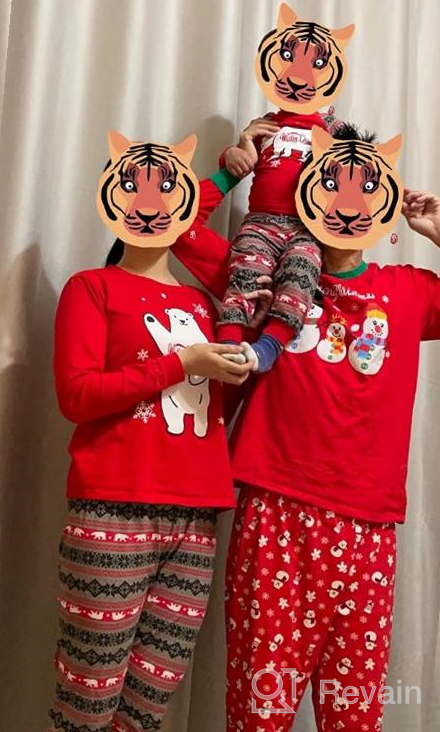 img 1 attached to Adorable Matching Christmas Pajamas: Reindeer-Themed Sleepwear for the Whole Family review by Brad Fleming