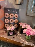 img 1 attached to Rustic Wood Donut Wall Display Stand - Perfect For Weddings, Birthdays & Baby Showers! review by Charlie Powell