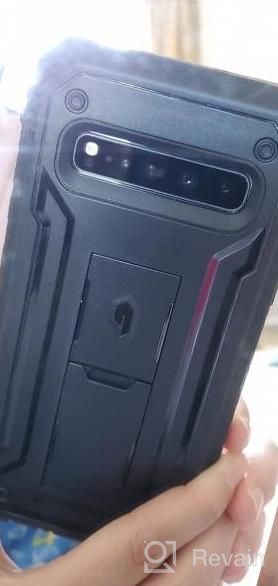 img 1 attached to Galaxy S10 5G 6.7 Inch (2019) Revolution Series Rugged Case With Kickstand - Poetic Full-Body Dual-Layer Shockproof Protective Cover, Pink review by Melissa Brewer