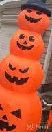 img 1 attached to HOOJO 8 FT LED Inflatable Stacked Pumpkins With Witches Hat Halloween Outdoor Decorations For Yard, Garden And Lawn review by Tony Cole